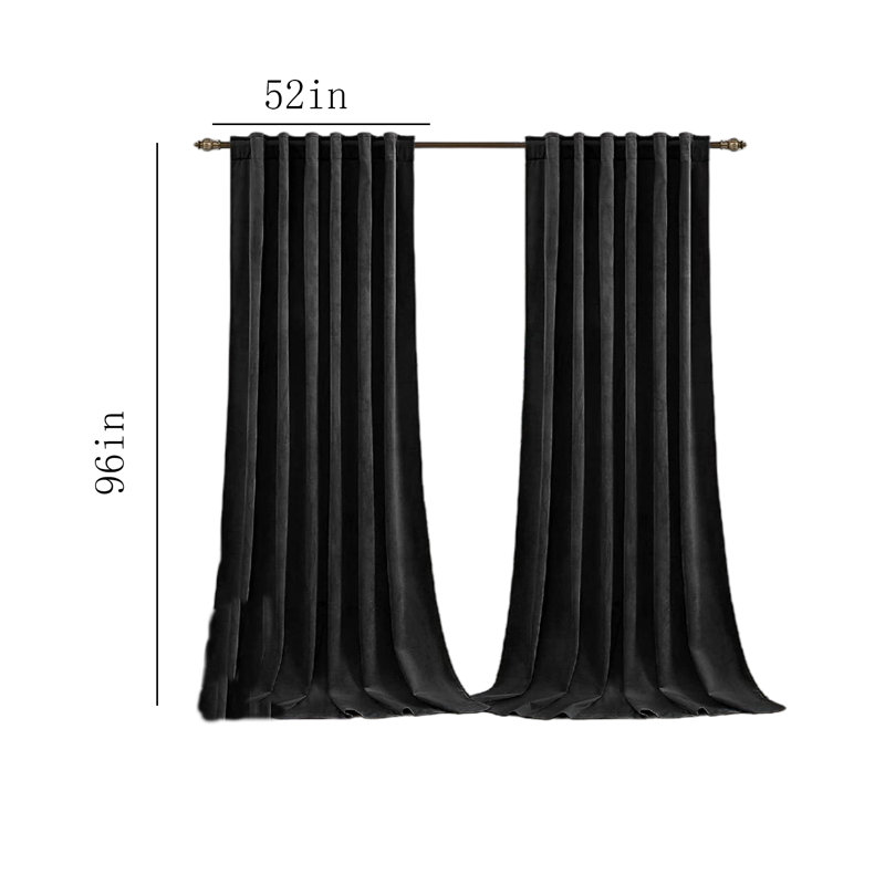 Mercer41 Estis Velvet Blackout Curtain Pair Wayfair